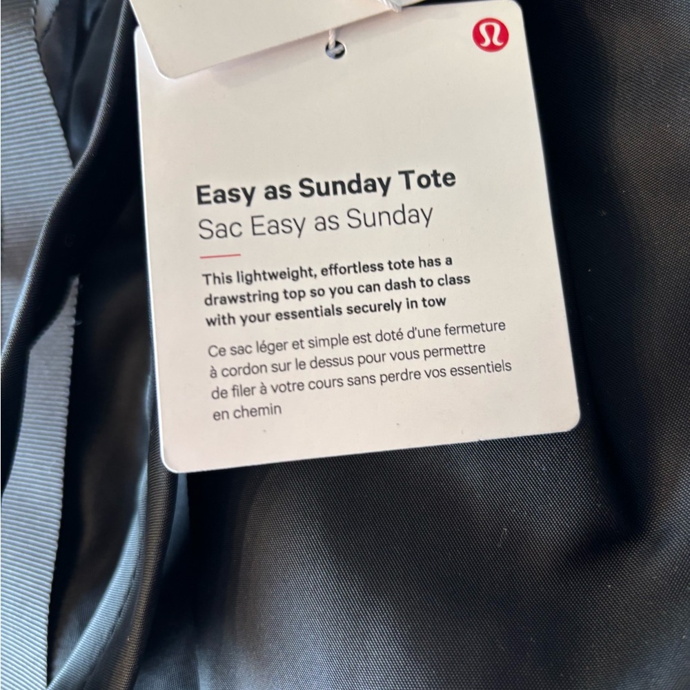 Lululemon Black “Easy as Sunday” Drawstring Bag - Picture 2 of 4